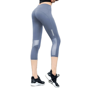 Leggings de Yoga Negros de Cintura Alta y Largo Completo con Detalle Fruncido, Cintura Elástica, Estiramiento en Cuatro Direcciones, Pantalones Sin Costuras de Run Apparel - Product Image 4