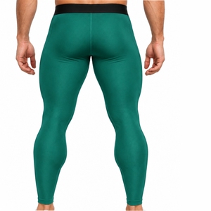 Men Fitted <b>Stretch</b> <b>Leggings</b> For Fitness And Training Smooth Fabric Look Comfort Elastic Waist Easy Movement Design Active - Product Image 2