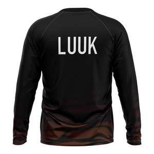 Maillot de sport à manches longues et col rond OEM pour homme, compression, évacuation de l'humidité, entraînement, fitness, loisirs - Product Image 6