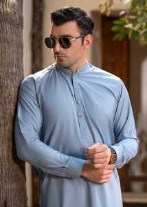 Ensemble de salwar kameez de luxe pour hommes, vêtements indiens et pakistanais, tenue traditionnelle en coton classique pour l'Aïd, couleurs et tailles personnalisées - Product Image 4