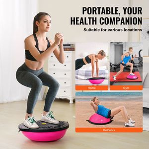 Palla da Yoga da 26 Pollici con Capacità di 1500 libbre, in ABS e PVC, con Bande di Resistenza, Mezza Palla per Allenamento dell'Equilibrio - Product Image 6