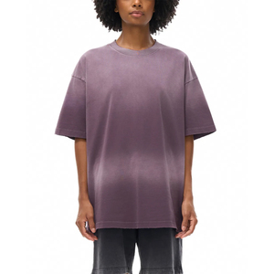 Camiseta de Alta Calidad para Hombre, Diseño Moderno, Color Negro Lavado, Estilo Hip Hop, Camisetas de Algodón Grueso, Camisetas con Estampado Gráfico para Mujer - Product Image 1