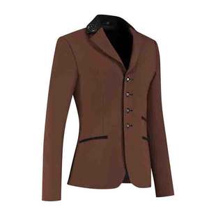 Veste d'équitation pour femmes, compétition équestre, confortable, légère, longue, en satin nylon, couleur personnalisable, personnalisable - Product Image 3