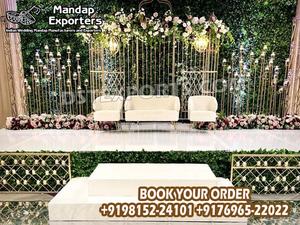 Compre Arcos Metálicos de Hierro de Alta Calidad para Bodas en Estados Unidos, Elegantes Arcos Metálicos Dorados para Recepción, Decoración de Escenario Árabe - Product Image 4