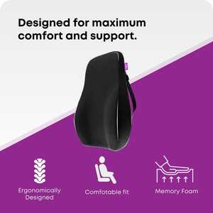 Almohada de soporte Lumbar de espuma viscoelástica 2025 para asientos de coche, cojín trasero especial para comodidad de conducción, viajes largos, silla de oficina, uso de viaje - Product Image 3