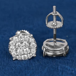 ต่างหูเพชร AMBER JEWELS ผลิตด้วยมือจากเพชรที่เพาะเลี้ยงในห้องปฏิบัติการ ทองคำแท้ 14K หรูหราสำหรับทุกเพศ ได้รับการรับรองจาก IGI - Product Image 2