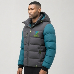 OEM 100% Polyester Coated Solid Pattern Casual Waterproof Puffer <b>Jacket</b> Woven Stand Winter Lining Bulk Sale Wholesale Customized - Product Image 3