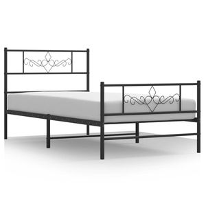 Cadre de lit simple en acier noir thermolaqué – Catégorie de produits : Lits métalliques - Product Image 2