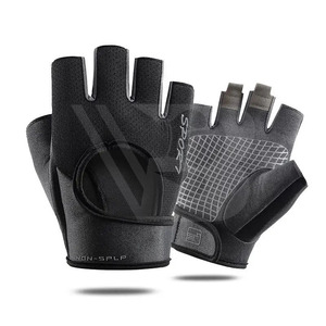 Nouveauté : Gants de cyclisme d'été personnalisés en cuir, demi-doigts, respirants, antidérapants, légers et écologiques - Product Image 1