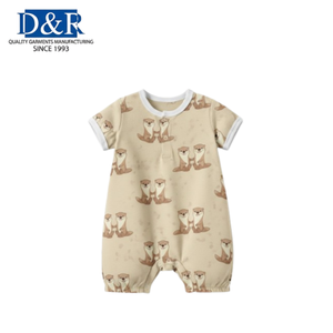 Conjunto de 2 Piezas para Bebés Niñas, Diseño Floral, Camisa Henley, Estilo Casual, Transpirable, con Detalle de Botones, Marca OEM de Malasia, Superventas - Product Image 6