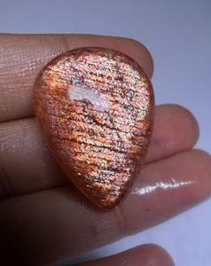 Piedra Preciosa Natural de Sunstone Naranja Suelta con Destellos Dorados y Juego de Colores para Anillos y Colgantes, Diseño de Joyería Premium - Product Image 2