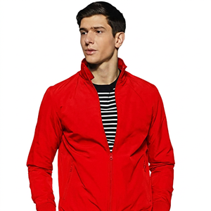 Chaqueta de Hombre Negra Cortavientos con Cierre Frontal y Cuello Alto, Prenda Exterior Casual de Otoño, Corte Regular, Exterior de Poliéster - Product Image 2