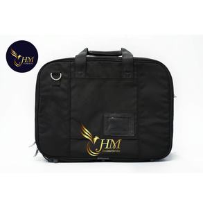 Hien Minh Custom Logo Waterproof Polyester Laptop Bag Durable Zipper <b>Multifunction</b> Unisex for Business Office Travel Use - Product Image 3