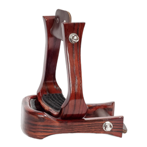 Estribos de madera para sillas de montar, reposapiés de madera hechos a mano, accesorios ecuestres naturales - Product Image 1