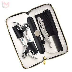 Kit de Barbier Professionnel avec Ciseaux et Lames – Kit de Salon de Beauté Noir – Ciseaux de Coiffure pour Démêlage et Coupe de Cheveux – Services OEM - Product Image 4