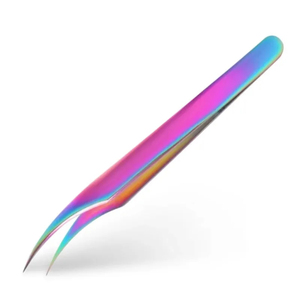 Pince à cils de haute précision, conception en acier inoxydable, durable, antistatique, pour usage en salon de beauté - Product Image 1