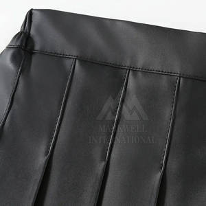 Falda de cuero PU para mujer, falda lápiz de cintura alta, falda midi ajustada a la moda para damas - Product Image 2