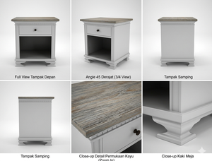 Elish Handcrafted Wooden <b>Bedside</b> Table Clean-Line Minimalist Natural Finish Nightstand for Bedroom and Apartment Living - Product Image 6