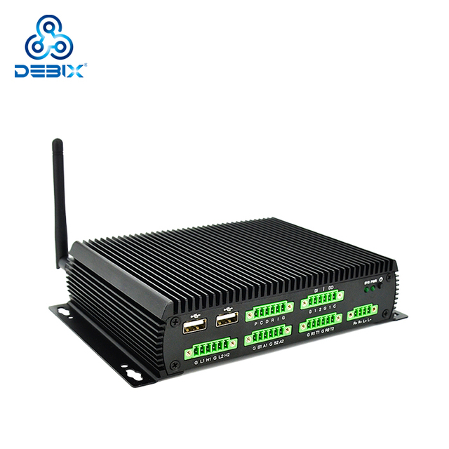 DEBIX Imx8m Plus Embedded Mini Box Fanless Industrial Mini Pc Wifi Inspection Industrial Embedded Mini Box Pc with Pcie Slot