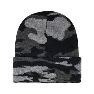 Bonnet en tricot côtelé unisexe pour adulte, bonnet chaud d'hiver, couleur unie, style décontracté, circonférence de la tête 56-58 cm, décoration à boutons - Product Image 5