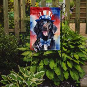 Drapeau de jardin américain patriotique multicolore Design Retriever à revêtement plat pour boîte aux lettres Patio Flower Beds Decor Banner Artwork - Product Image 2