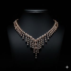 Conjunto de Collar y Aretes de Oro Rosa de 18K - Product Image 4