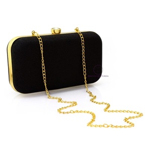 Magnifique sac à main noir brillant pour femme, pochette de soirée Sagun avec chaîne amovible, sacs à main pour femmes - Product Image 3