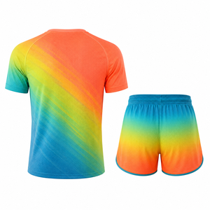 Ensemble de vêtements de sport pour hommes, t-shirt de course à pied, short athlétique, vêtements de sport pour la salle de sport, entraînement, vêtements de sport légers, respirants, en maille, séchage rapide - Product Image 2
