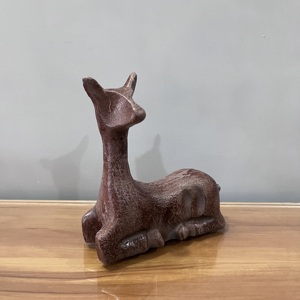 Figurine de cerf moderne en aluminium, statue décorative d'animal, objet de décoration pour la maison, sculpture d'art métallique faite à la main pour table de salon - Product Image 2