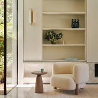 Armoire de cuisine modulaire Senger au design moderne, porte plate en bois mélaminé OSB, avec îlot de cuisine Taj Mahal