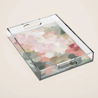 Nouveauté : Plateau de service en acrylique avec design imprimé exclusif, qualité supérieure, idéal pour les cantines, restaurants, cafés, organiseur de table.