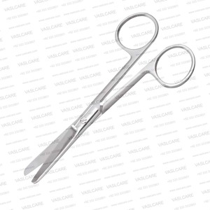 Ciseaux chirurgicaux droits à bout arrondi de 4-1/2″ (11,5 cm) – Acier inoxydable, usage général ou ciseaux à sutures et draps par Vaslcare - Product Image 3