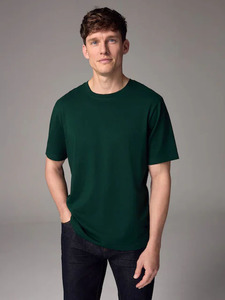 T-shirt décontracté surdimensionné de haute qualité, uni, 100 % coton, personnalisable, brodé, imprimé, grande taille, tricoté, tendance - Product Image 1