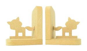 <b>Rainbow</b> Cloud <b>Wooden</b> Bookends Decorative Page Holders for Home Office Kids Room Library Display - Product Image 2