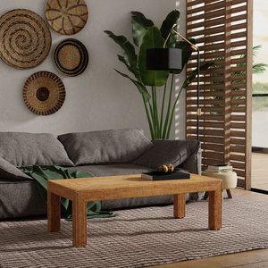 Mesa de centro de acento superior de madera maciza para muebles elegantes de sala de estar - Product Image 6