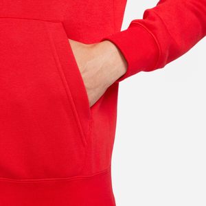 Sweat-shirt en molleton à capuche avec fermeture éclair rouge pour homme, coupe classique, décontracté, en coton, pour l'automne - Product Image 2