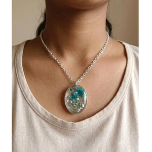Nouveau pendentif en résine fait main au design simple et élégant pour femmes, bijoux naturels, cadeau pour maman et amies en promotion - Product Image 3