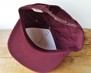 Casquette de baseball personnalisée en twill bordeaux, casquette à 5 panneaux, couleur unie, casquette à visière plate, casquette de baseball décontractée unisexe pour hommes et femmes - Product Image 6