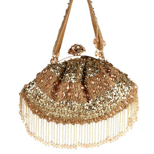 <b>Sequin</b> Beaded Waterproof Party Clutch with Chains for Women Wedding Use Handmade Evening Bridal <b>Bag</b> From India Suppliers - Product Image 1