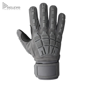 ถุงมือยุทธวิธีแบบกำหนดเอง OEM สีเทา ยางลาเท็กซ์ขึ้นรูป TPR ป้องกันข้อนิ้วเสริมความแข็งแรง ฝ่ามือเสริมความปลอดภัย สำหรับใช้งานทั่วไป - Product Image 1