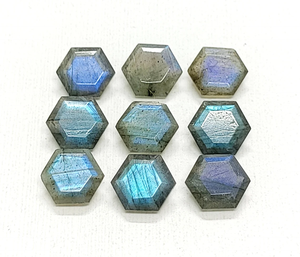 Lote al por mayor de piedras de labradorita natural de calidad AAA, forma hexagonal, piedra brillante para la fabricación de joyas. - Product Image 4
