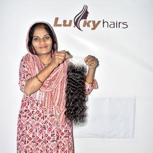 100% Mejor Proveedor al por Mayor de Cabello Humano Indio de Templo, Cierre de Cabello Virgen Remy sin Procesar, Ondulado Suelto, Textura Ondulada Profunda, Sin Enredos - Product Image 6