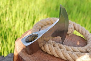 Hand Forged Viking Style <b>Axe</b> Head Carbon Steel Tomahawk Blank for Bushcraft Hunting <b>Camping</b> Tool Supplier - Product Image 6