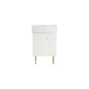 Lavabo Bianco Lucido da 21,6 Pollici Solo Vasca 24V06PB21 per Bagni - Product Image 2