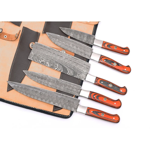 Juego de Cuchillos de Cocina Profesionales de Damasco, Forjados a Mano, con Mango de Madera, para Restaurantes, Venta al Por Mayor - Product Image 6