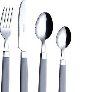 Ensemble de 24 couverts écologiques en acier inoxydable – Design moderne avec support mural pour couteaux, fourchettes et cuillères, finition poli miroir, économique - Product Image 6