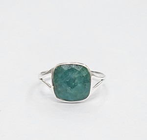 925 Sterling <b>Silver</b> <b>Emerald</b> <b>Ring</b> Cushion Cut Natural Gemstone Handmade Fine Jewelry Manufacturer Wholesale - Product Image 1