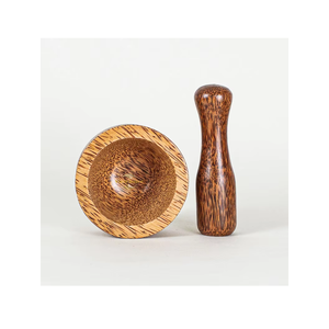 Natural Coconut Wood Mortar and Pestle Eco Friendly Handmade Spice <b>Tool</b> for Bulk Supply Buyers - Product Image 3