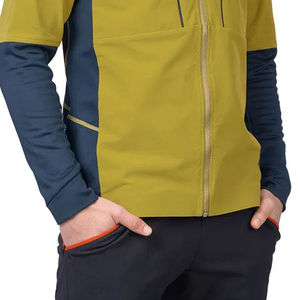 Men's Hooded <b>Fleece</b> Windbreaker <b>Jacket</b> Olive Green <b>Navy</b> <b>Blue</b> Windproof Casual Autumn Zipper Closure Regular Fit - Product Image 4