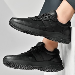 Chaussures décontractées blanches en cuir véritable pour hommes, baskets tendance en cuir de vache souple pour l'automne, confortables et légères pour le quotidien - Product Image 4